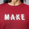 Cantabil Printed Maroon Full Sleeves Regular Fit Women Casual Sweatshirt | Casual Winter Sweatshirts for Women | Ladies Sweatshirts for Winter Wear (LSWS00063_Maroon_XL) - Image 2