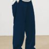SMOWKLY Men's Premium Polycotton Causal Baggy Fit Jogger || Lightweight & Flexible Elastic Waist with Drawstring || Wrinkle-Free Comfortable Trouser Pant for Summer (1649_TB_30) Teal Blue - Image 3