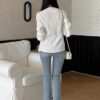 LERIYA FASHION Women's Solid Regular Fit Top (LF-W2052_White XL) - Image 9