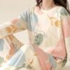 LOUIS LUXE Womens Night Dress || Full Pyjama Set || Nightsuit || Women Nightwear ||Round Neck Full Sleeve Nightsuit || Loungewear || Everyday Nightdress (ND-02-CREAM-S) - Image 3