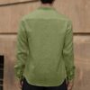 Men's Solid Linen Cotton Shirt | Casual | Plain | Full Sleeve | Summer-Regular Fit| Men Stylish Shirt | Everyday Formal Wear (in, Alpha, M, Regular, Olive) - Image 5