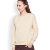 Jasan Apparels Sweatshirt for Women | Pullover Oversized Dropshoulder Sweatshirt (Beige, Small) - Image 3
