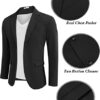The Tailored Touch Men Blazer Black Coat Formal Casual Latest Stylish Single Breasted Jackets (40) - Image 5