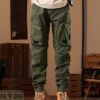 Lymio Casual Cotton Cargo Pant for Men || Mens Cargo Pants (Cargo 105-108) (in, Alpha, M, Regular, Green) - Image 4
