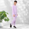 Nuego Cotton Printed Pyjama Set for Girls Night Suit Pyjama Top & Pyjama Bottom Set, Full Sleeves Coord Set for Girl Nightwear Sleepwear Set for 8-9 Years Kids Girls - (Purple) - Image 8