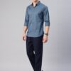 Majestic Man Cotton Solid Slim Fit Casual Shirt for Men (Medium, Dark Grey) - Image 4