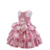 Niren Enterprise Baby-Girl's Satin Blend A-Line Knee-Length Pink Polka DOT Frock P5-E0BM-ZDBC 2 Years-3 Years - Image 5