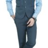 MANQ Men's Single Breast Three Button Slim Fit Formal/Party Waist Coat Green - Image 3