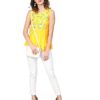 Yash Gallery Rayon Blend Women's Rayon Slub Embroidered Straight Top for Women (1066YKYELLOW_Yellow_Medium) - Image 5