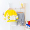 Googo Gaaga Boy's Cotton Full Sleeves Sweatshirt with Pant Set (Yellow) - Image 6