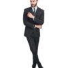 MANQ Men's Slim Fit Single Breasted Blazer (BL-101-38_Black_38) - Image 4