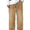Ben Martin Men's Denim Cotton Oversized Loose Baggy Fit Jeans Pants for Men (in, Numeric, 32, Regular, Khaki) - Image 4