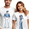 EPIKO Oversized Fit Stylish Animated Couple Tshirt |Trendy Unique Couple Tshirt (Combo of 2) - Image 5