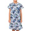 Nuego Pure Cotton Girls Dresses with Floral Print, Short Sleeves & Round Neck Midi Dress for Kids Girls Casual Frock, Ultra Soft & Comfortable Girls Dress for 4-5 Years - Blue - Image 7