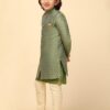 KISAH Kids Sherwani Cotton Blend Woven Design Indo-Western Sherwani for Kids, Green, 7-8 Years - Image 5