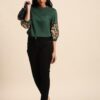 rytras Women's Embroidered Regular Top(Green,M) - Image 3