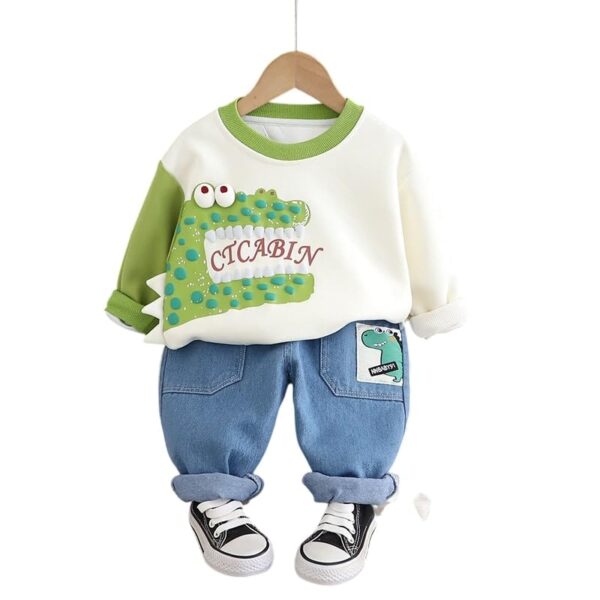 Googo Gaaga Baby Kids Clothing Set, Bubble Dino Print, Full Sleeve Cotton T-shirt & Jogger, Soft Outfit, Boys Girls Casual wear, Gift, Comfortable, Everyday Wear 5-6 Years