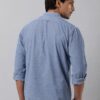 Indian Terrain Mens Solid Blue Shirt - Image 2