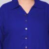 Indietoga Women's Plus Size Casual Rayon Longline Shirt Tops (P10001455_Blue Solid_6Xl, Tunic Shirt) - Image 6