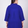 Indietoga Women's Plus Size Casual Rayon Longline Shirt Tops (P10001455_Blue Solid_6Xl, Tunic Shirt) - Image 7
