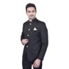 AURALOOM Men's Solid Cotton Full Sleeve Blazer for Men - Perfect for Weddings, Festive, Tweed Suiting Blazer with Curved Hem, 2 Front Pockets (in, Numeric, 44, Regular, G-Black) - Image 5
