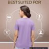 Sleepynuts Cotton Half Sleeve Round Neck Tshirt for Women Pack of 4 Loose Fit Solid T-Shirts Combo (Sky Blue,Periwinkle,Winslow,Light Pink - Small) - Image 5