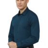 Peter England Men's Everday Regular Fit Solid Shirt | Cotton Rich | 5-Pin Pocketing Navy - Image 5