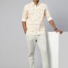 Majestic Man Men Comfort Slim Fit Pure Cotton Checked Casual Shirt (Medium,Lemon) - Image 4