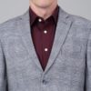 Cantabil Checkered Blue Full Sleeves Notch Lapel Formal Blazer for Men | Formal Blazer for Men | Men Blazer for Formal (MBZF00165_Blue_38) - Image 3