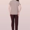 Litelooks Women's Premium Cotton Print Night Suits – Comfortable & Stylish Pajama Set with Pockets (Chocolate, M) - Image 3