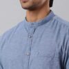 Indian Terrain Mens Solid Blue Shirt - Image 4