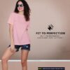 Sleepynuts Cotton Half Sleeve Round Neck Tshirt for Women Pack of 4 Loose Fit Solid T-Shirts Combo (Sky Blue,Periwinkle,Winslow,Light Pink - Small) - Image 4