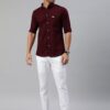 Majestic Man Slim Fit Cotton Blend Casual Mid Rise Trousers for Men (32, Milky White) - Image 5