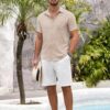 Lymio Regular Fit Shirt for Men|| Men Stylish Regular Fit Shirt (Resort-Slub) (in, Alpha, L, Chiku) - Image 4