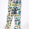 Mintmarie Women's Collared Neck Printed Night Suit Set - Top and Pajama Set, Soft Cotton Sleepwear for Women, Comfortable Loungewear, Full Sleeve Nightwear, Size-3XL Teal - Image 3