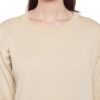 Jasan Apparels Sweatshirt for Women | Pullover Oversized Dropshoulder Sweatshirt (Beige, Small) - Image 5