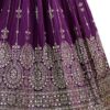 White Button New Wine Ethnic Long Party Kids Gown for Girls Maxi Dress - Image 3