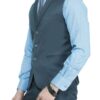 MANQ Men's Single Breast Three Button Slim Fit Formal/Party Waist Coat Green - Image 4