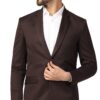TAHVO Mens Cotton Blend Slim Fit Blazer(Brown, 36) - Image 4