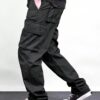 Lymio Reguler Fit Cotton Cargo Pants for Men (Cargo-47-Black-XL) - Image 4