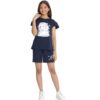 TotzTouch Cotton Girls Night Wear T Shirt & Shorts Set | Summer Cord set for Kids Girls | Night Dresses Tee Top & Shorts Set of 1 (Size Options - Age 3 Years to 15 Years) - Image 3