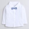 BUMZEE Unisex Cotton Sky Blue & White Boys Full Sleeves Shirt Waistcoat & Pant Set with Applique Bow Age-2-3 Years - Image 7