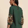 rytras Women's Embroidered Regular Top(Green,M) - Image 5