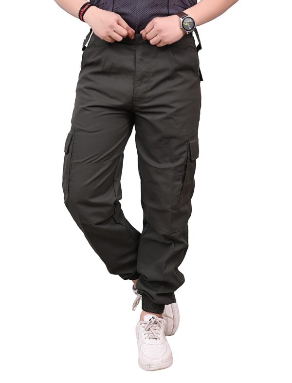 Men's Ribstop Weaving Non-Stretchable Fabric Multiple Pockets Casual Tactical Cargo Pant (Grey-28)
