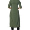 Krishna Apparels - Women & Men Couple Kurta & Kurti Set - Fancy Printed Dress for Women & Men - Casual Dress - Pure Couple Kurta & Kurti Set - Viscose/Rayon (Green, Men - M/Women - XL) - Image 2