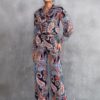 GRECIILOOKS Women's Co-Ord Set || Rayon Night Pajama Set || Night Suits for Women || Printed Nightwear Set || Loungewear || Home Wear for Women || Pajama Sets for Women (Large, Blue) - Image 3