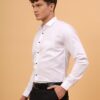 RED CIRCLE Premium Satin Shirts for Men Stylish Regular Fit Full Sleeves Party Prom Wedding Casual Formal Top White - Image 4