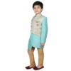 SG YUVRAJ Kids Indo Western Sherwani Set For Boys (UP-G-166-SKYBLUE-6) - Image 4
