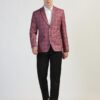TAHVO Men's Maroon Checkered Blazer with Notch Lapel - Formal and Stylish (in, Numeric, 42, Maroon Checkered) - Image 6
