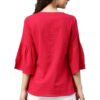 Yash Gallery Women's Cotton Slub Patch Work Regular Fit Straight Top For Women (237Yk345Pink_Pink_Xxx-Large) - Image 5